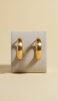 Solace Hoop Earrings Polished Gold
