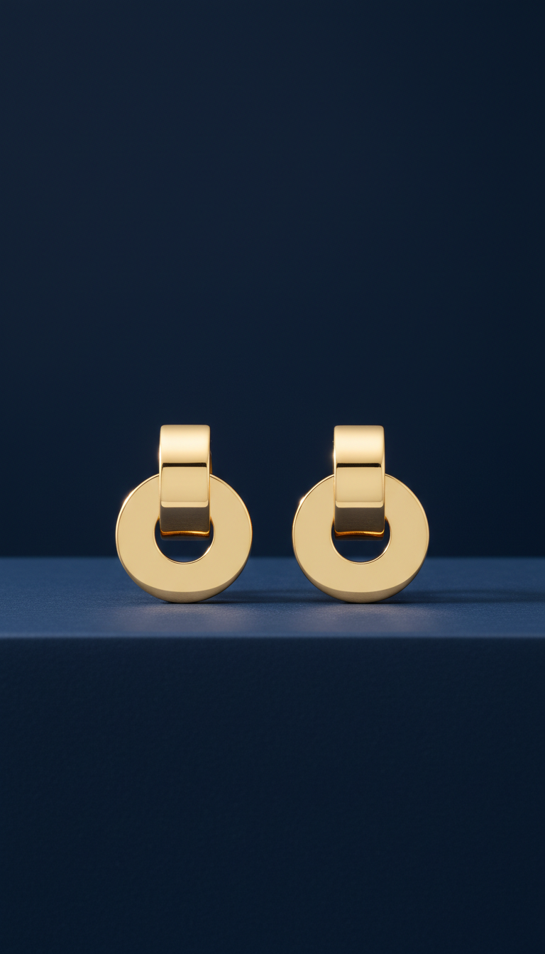 Eclipse Hoop Earrings in Sterling Silver